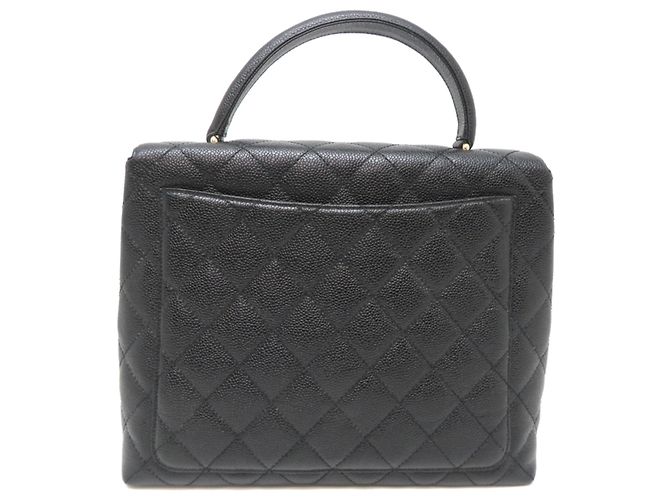 Borsa Chanel in pelle di vitello martellata nera Nero - vista 2