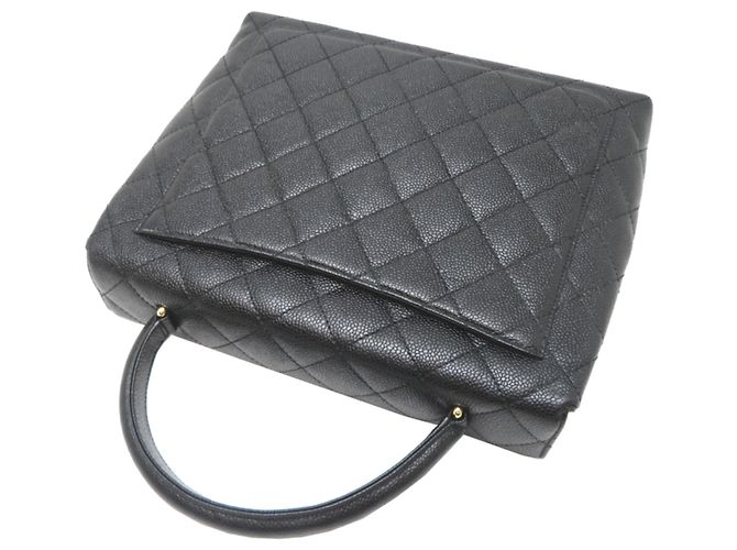 Borsa Chanel in pelle di vitello martellata nera Nero - vista 4
