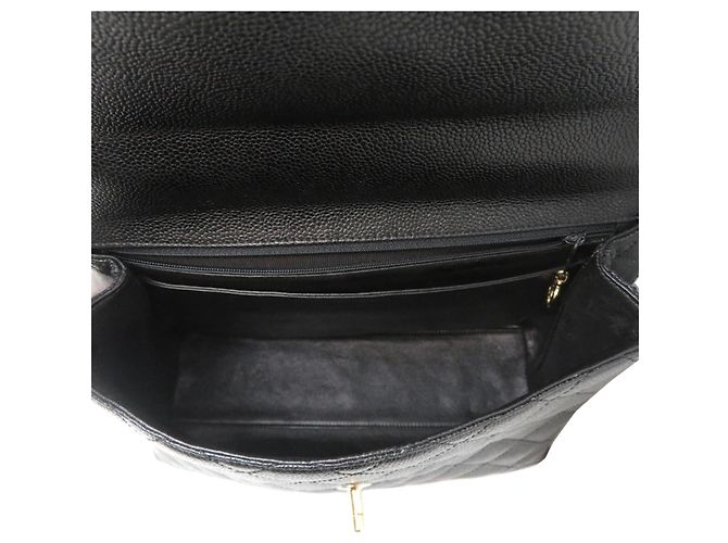 Borsa Chanel in pelle di vitello martellata nera Nero - vista 6