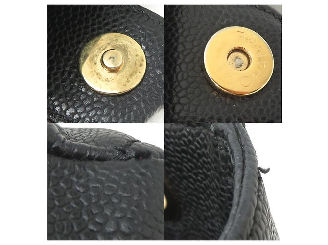 Borsa Tote Chanel in pelle di vitello grana nera Nero - vista 10