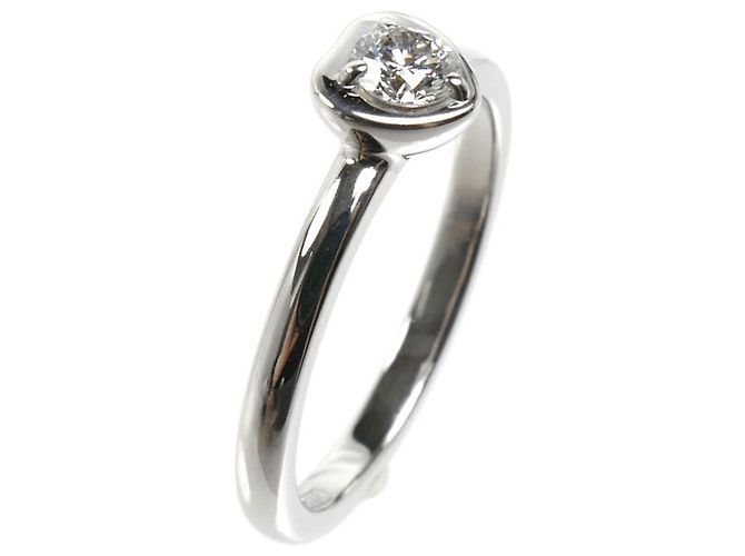 Anello Cartier Cuore in Oro Bianco 18K e Diamanti - vista 2