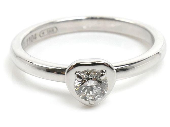Anello Cartier Cuore in Oro Bianco 18K e Diamanti - vista 3