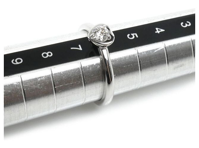 Anello Cartier Cuore in Oro Bianco 18K e Diamanti - vista 6