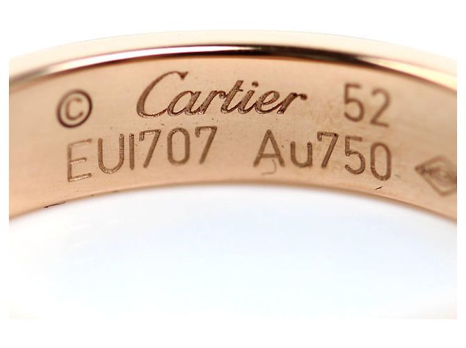 Anillo Mini Love Cartier en oro rosa 18K y diamantes - vista 5