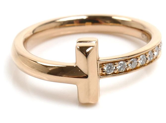 Anello Tiffany & Co. T One in oro rosa 18K con diamante - vista 3