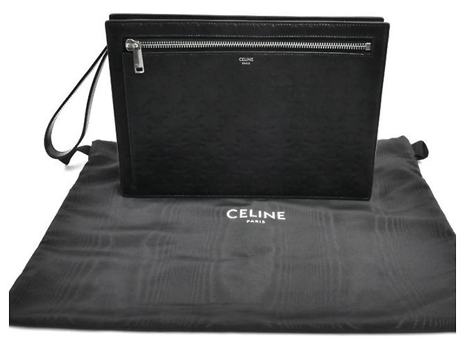 Céline Borsa a pochette Celine Triomphe in Nero - vista 7