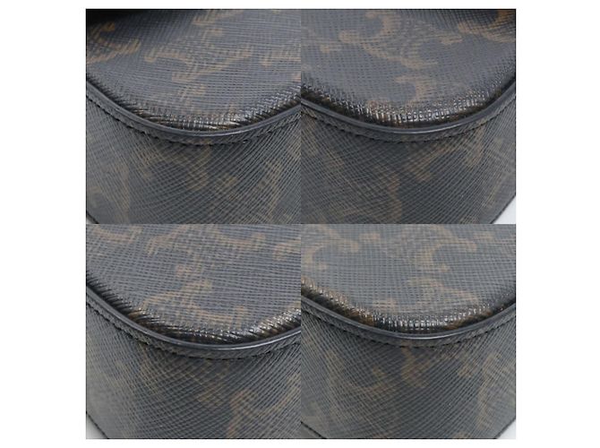Céline Celine Triomphe Claude Schultertasche Braun - Ansicht 6