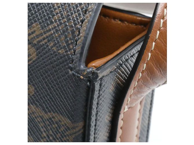 Céline Celine Triomphe Claude Schultertasche Braun - Ansicht 8