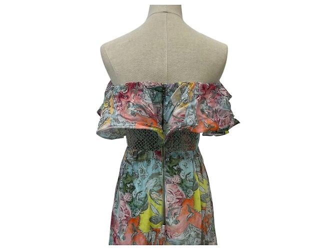 Autre Marque abito a spalle scoperte in misto seta alice+olivia Multicolore - vista 6