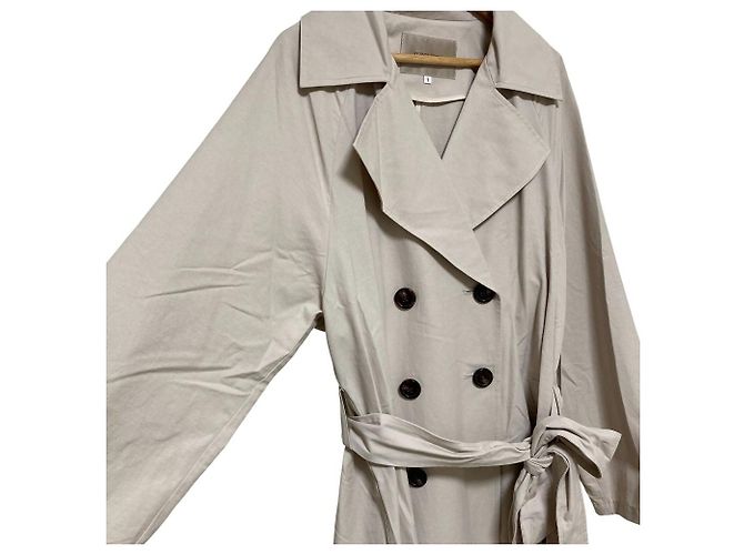Autre Marque Gabardina larga repelente al agua Jusglitty Beige - vista 2