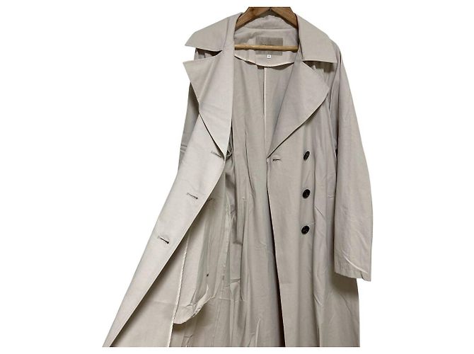 Autre Marque Gabardina larga repelente al agua Jusglitty Beige - vista 3