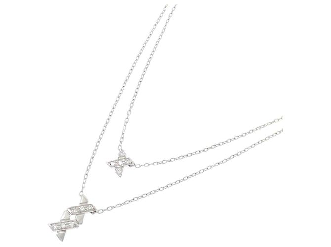 Autre Marque Pt850 Diamantenhalskette Silber - Ansicht 2