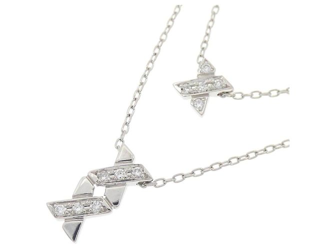 Autre Marque Pt850 Diamantenhalskette Silber - Ansicht 3
