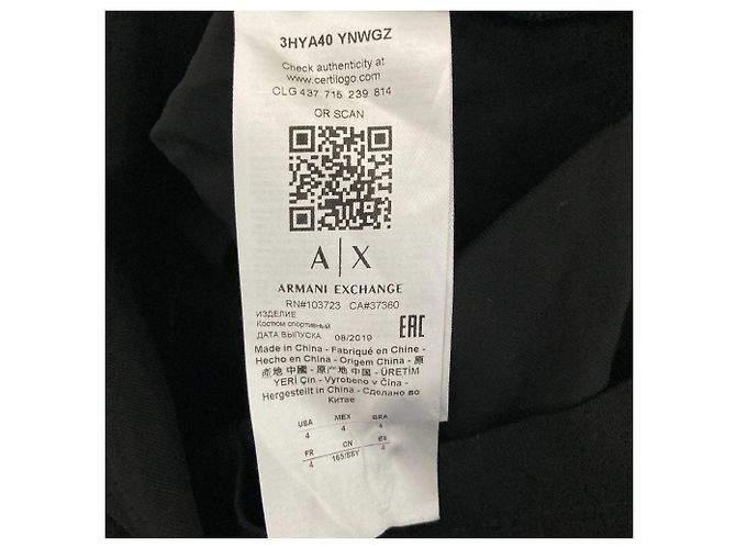 Mono Armani Exchange Negro - vista 6