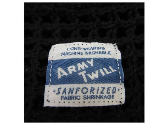 Autre Marque Camisa de malla de algodón ARMY TWILL Negro - vista 4