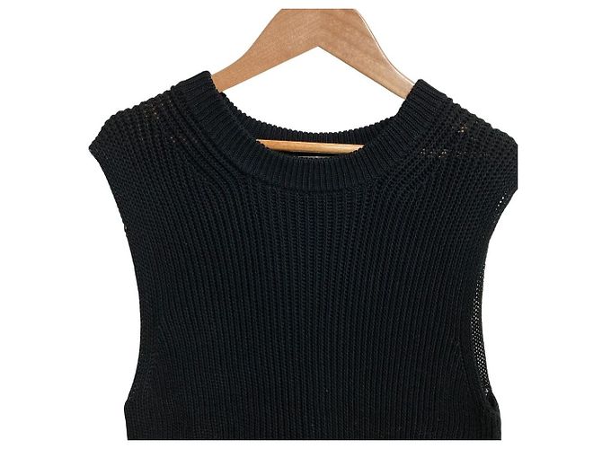 Autre Marque EVERYDAY I LIKE. Chaleco de punto Polite Negro - vista 3