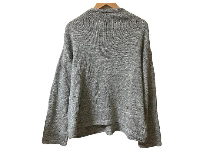 Autre Marque 45R SDL45R Linen Tweed Knit Marrone - vista 2