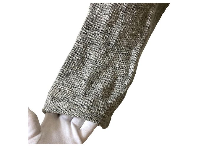 Autre Marque 45R SDL45R Linen Tweed Knit Marrone - vista 3