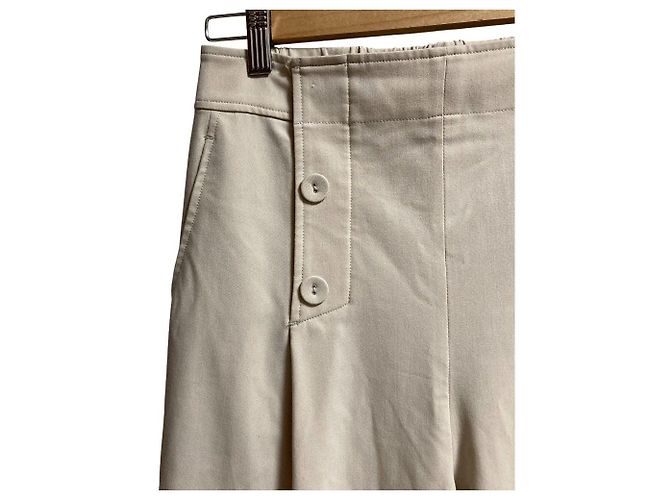 Autre Marque Laura Ashley gerade geschnittene Jerseyhose Beige - Ansicht 3