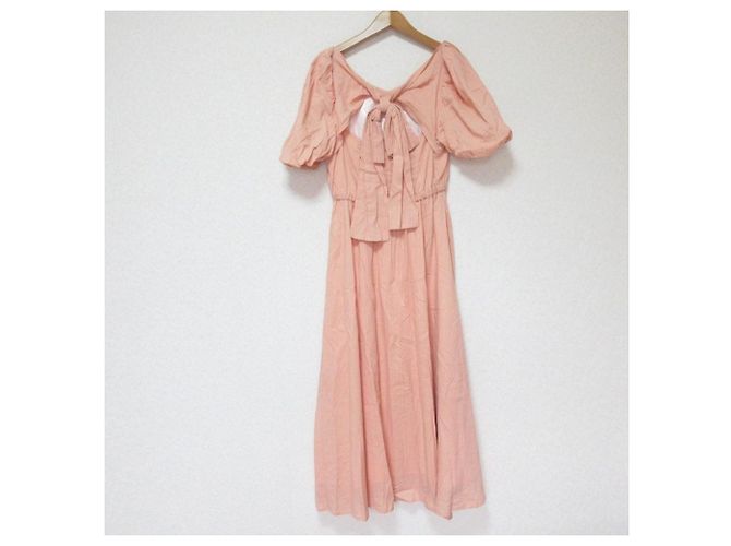 Autre Marque Vestido Largo Venus Swingle Back Ribbon Rosa - vista 2