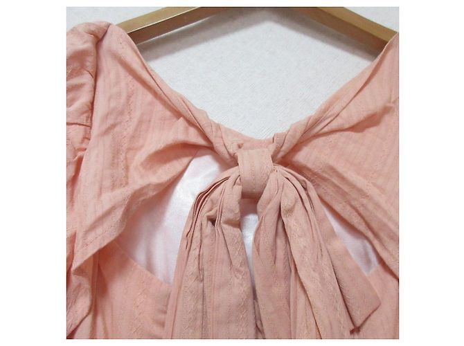 Autre Marque Vestido Largo Venus Swingle Back Ribbon Rosa - vista 3