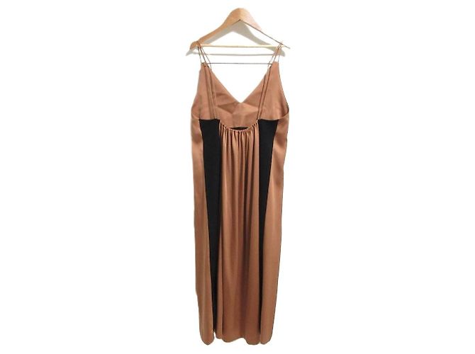 Autre Marque LE PHIL Light Satin Dress Kleid Braun - Ansicht 2