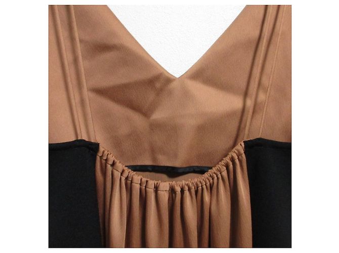 Autre Marque LE PHIL Light Satin Dress Kleid Braun - Ansicht 4