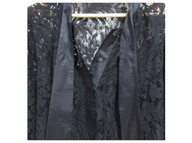 Autre Marque Camisa de manga larga de encaje REKISAMI Negro - vista 4
