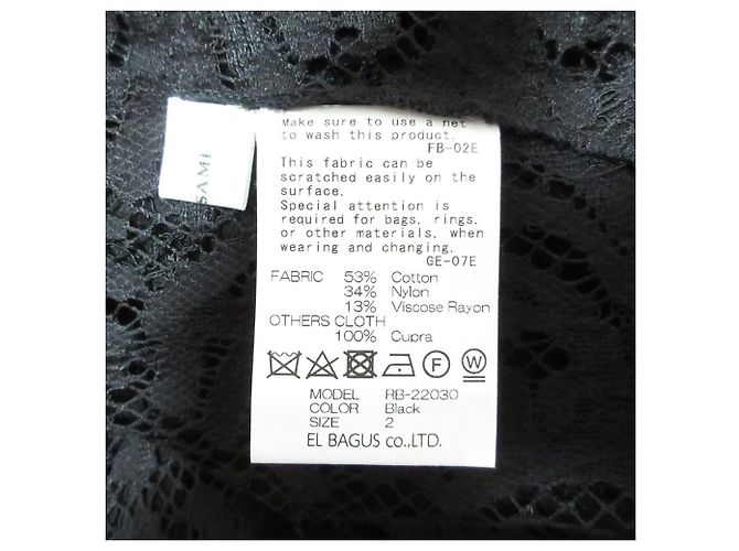 Autre Marque Camisa de manga larga de encaje REKISAMI Negro - vista 8