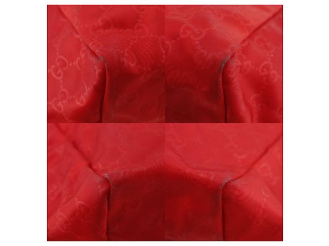 Borsa Boston Gucci Guccissima in Nylon Borsa a Mano in Nylon Rosso - vista 4