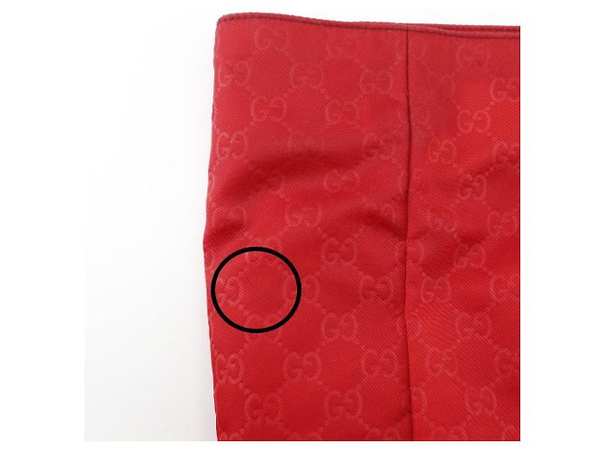 Borsa Boston Gucci Guccissima in Nylon Borsa a Mano in Nylon Rosso - vista 9