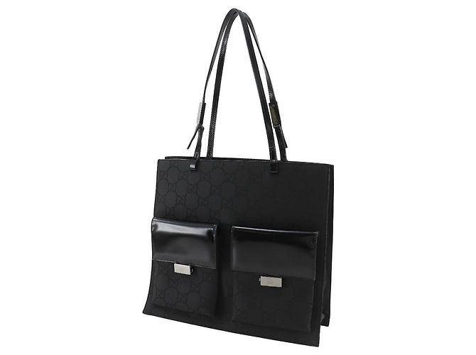Borsa Tote Gucci GG Canvas Nero - vista 2