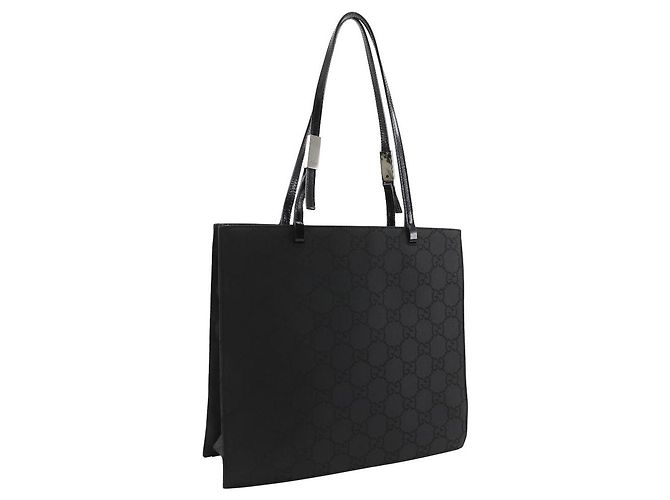 Borsa Tote Gucci GG Canvas Nero - vista 3