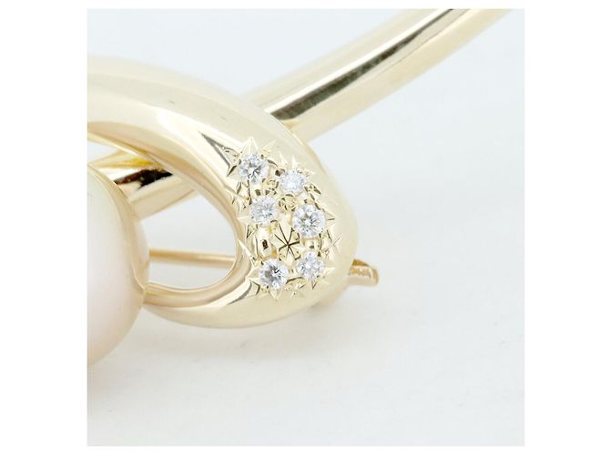Spilla Tasaki Perla Diamante Au750 D'oro - vista 2