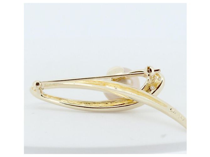 Spilla Tasaki Perla Diamante Au750 D'oro - vista 5