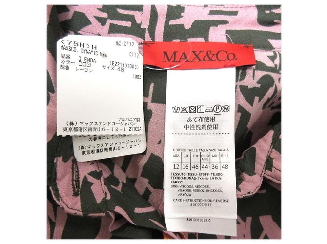 Autre Marque MAX&Co. Abito camicia lungo a maniche lunghe GLENDA Rosa Verde Cachi - vista 10
