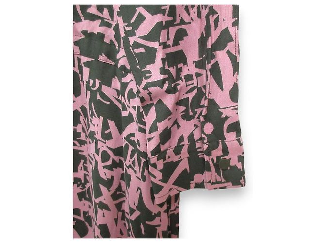 Autre Marque MAX&Co. Abito camicia lungo a maniche lunghe GLENDA Rosa Verde Cachi - vista 7