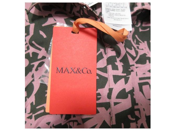 Autre Marque MAX&Co. Abito camicia lungo a maniche lunghe GLENDA Rosa Verde Cachi - vista 9