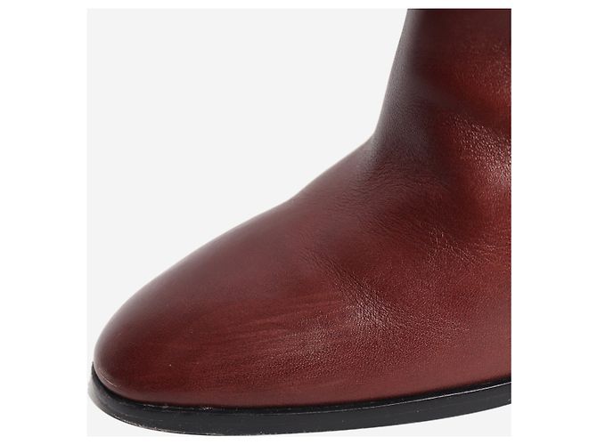 Céline Botas altas de cuero marrón - size UK 7 Castaño - vista 5