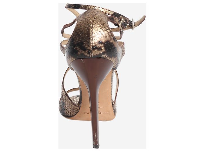 Jimmy Choo Tacchi marroni effetto serpente - size EU 40.5 (UK 7.5) Marrone - vista 3