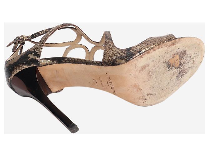 Jimmy Choo Tacchi marroni effetto serpente - size EU 40.5 (UK 7.5) Marrone - vista 4