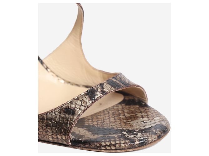 Jimmy Choo Tacchi marroni effetto serpente - size EU 40.5 (UK 7.5) Marrone - vista 5