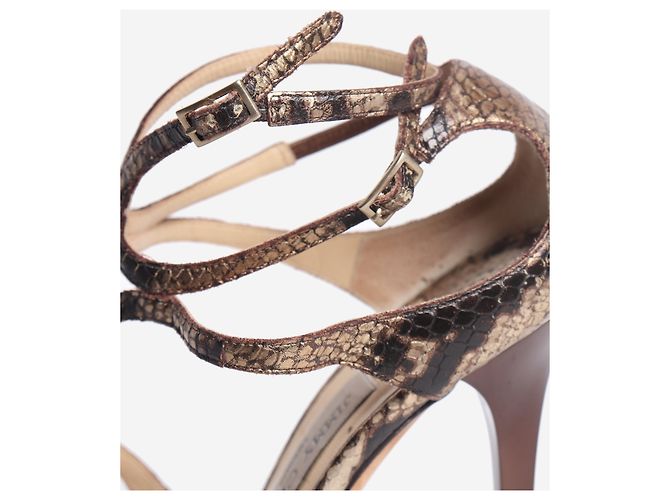 Jimmy Choo Tacchi marroni effetto serpente - size EU 40.5 (UK 7.5) Marrone - vista 6