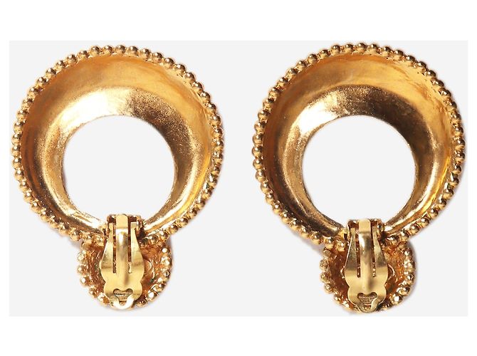 Chanel Goldene Vintage-Clip-Ohrringe - Ansicht 2