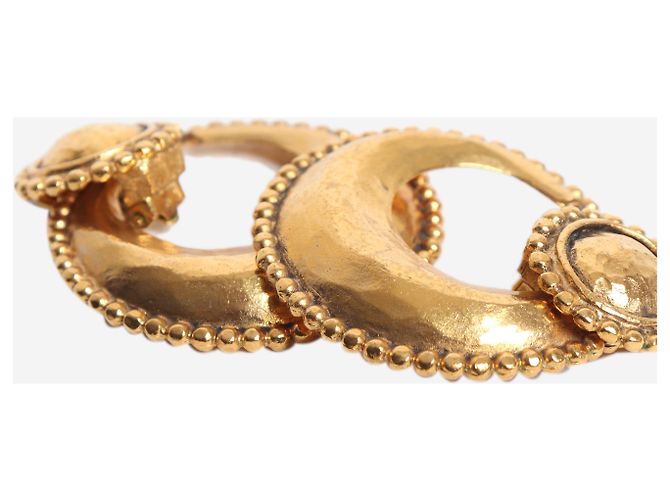 Chanel Goldene Vintage-Clip-Ohrringe - Ansicht 4