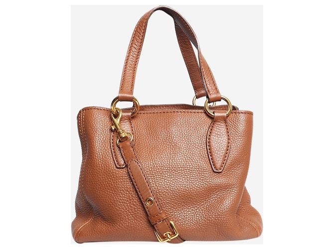 Miu Miu Borsa 2way in pelle marrone - vista 4
