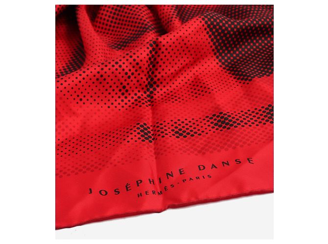 Hermès Sciarpa Josephine Danse in seta rossa Rosso - vista 2