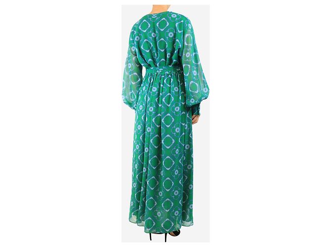 Alexis Langärmeliges Kleid mit grünem Tie-Dye-Print - size M - Ansicht 2