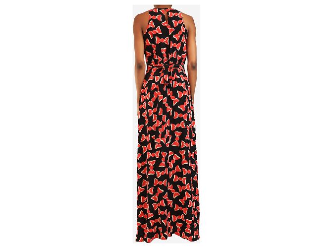 Autre Marque Vestido maxi sem mangas com estampado de doces preto e vermelho - size UK 8 - vista 2