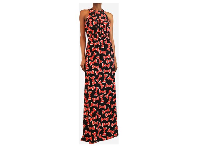 Autre Marque Vestido maxi sem mangas com estampado de doces preto e vermelho - size UK 8 - vista 3
